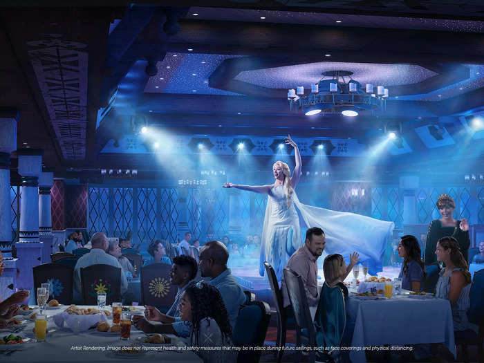 The ship will have a "Frozen"-themed dining experience where passengers can see a re-creation of the Northern Lights.