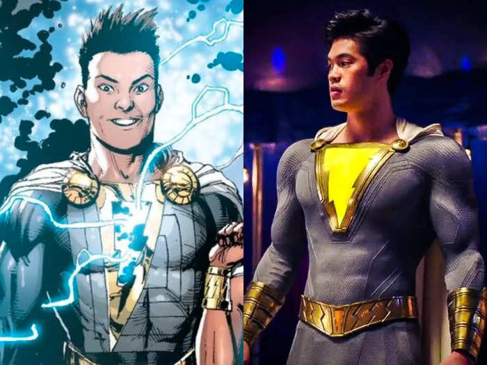 As an adult superhero, Eugene is played by Ross Butler.