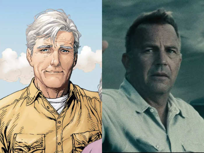 When Kal-El landed on Earth, he was adopted by humans and named Clark Kent. His father, Jonathan, was played by Kevin Costner.