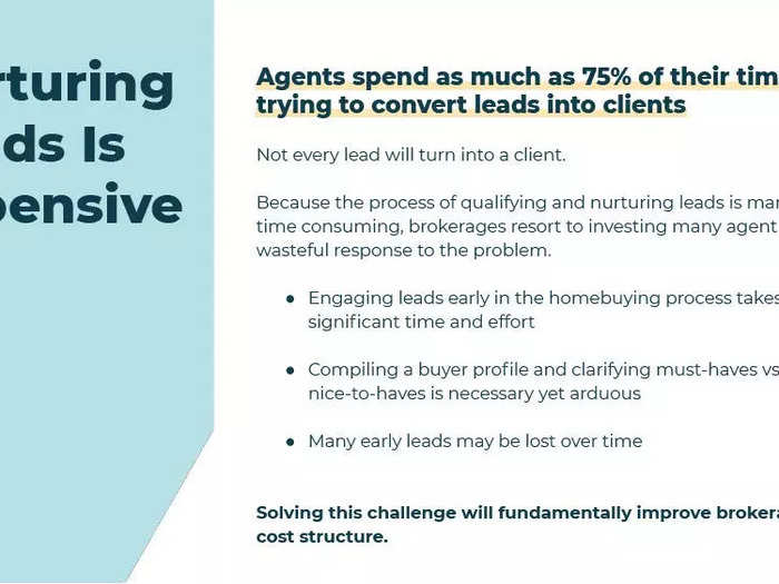 Localize found that brokers spend the majority of their time sorting through leads instead of on finding homes for those that are ready and able to buy.