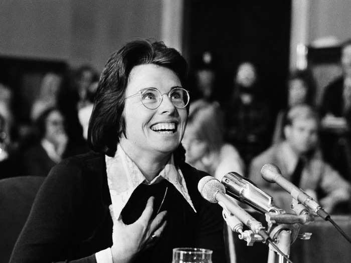 Billie Jean King was a champion of equal pay in women