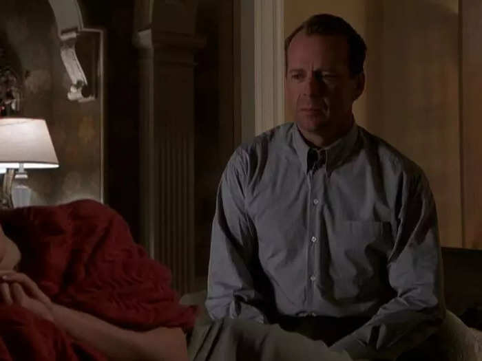 The big twist at the end of "The Sixth Sense" is foreshadowed in the main character