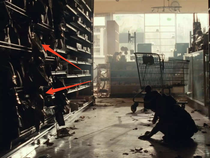 In "A Quiet Place," bags of chips are the only items left on grocery store shelves for a very smart reason.