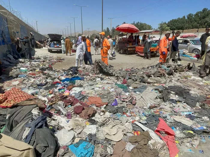 The airport has had issues with "heaps of garbage" around its gates because of the mass number of people traveling to the site.