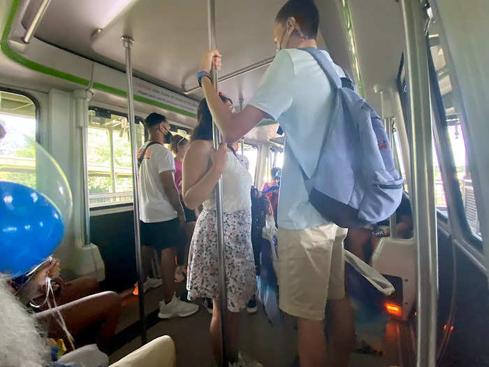 The monorail was too hot and crowded for me to enjoy.