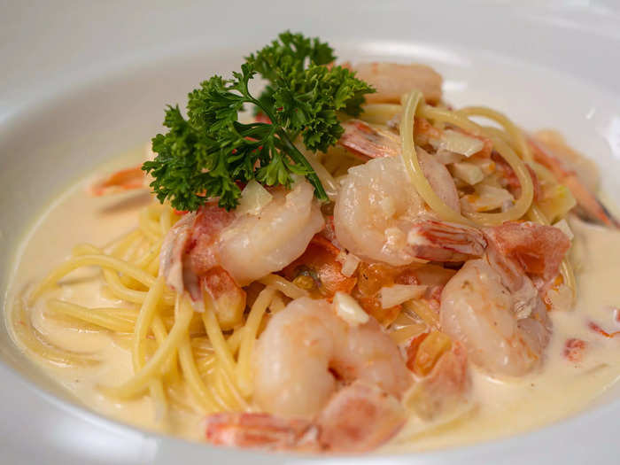 Seafood carbonara might include low-quality fish.