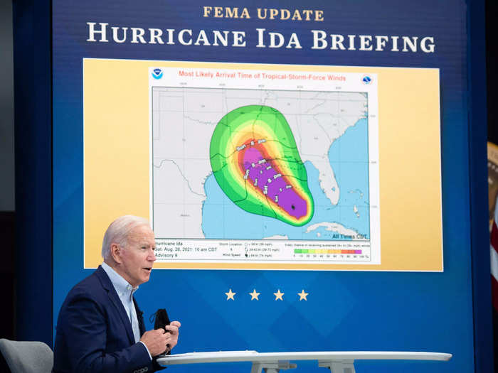 President Biden discusses Hurricane Ida preparations with FEMA, National Hurricane Center