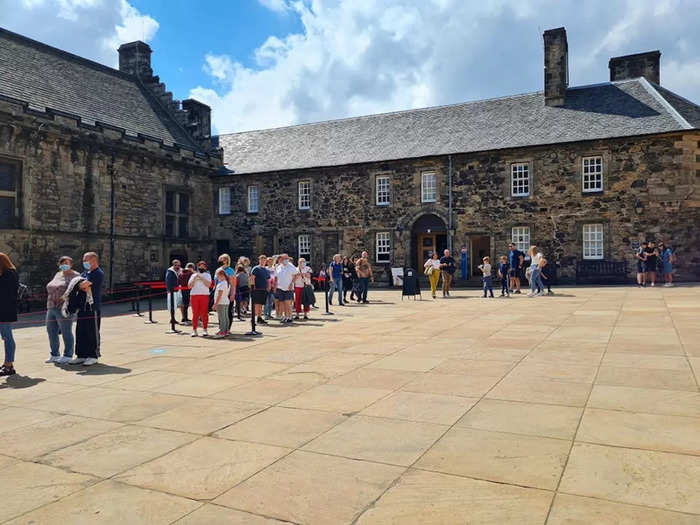 Outside the castle grounds, I noticed large lines forming due to the castle