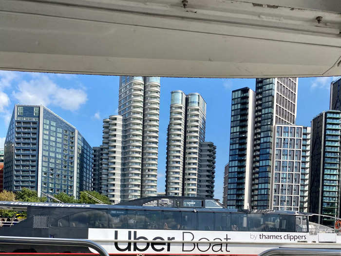 There were lots of other Uber Boats passing by on the River Thames. Uber and Thames Clipper said on their website they have a fleet of 20 boats.