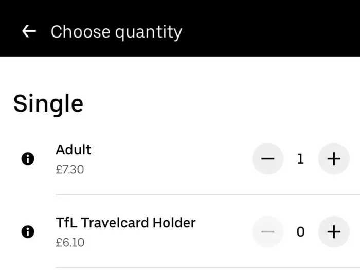 I thought the price was reasonable for my journey from Battersea in southwest London to Canary Wharf in east London.