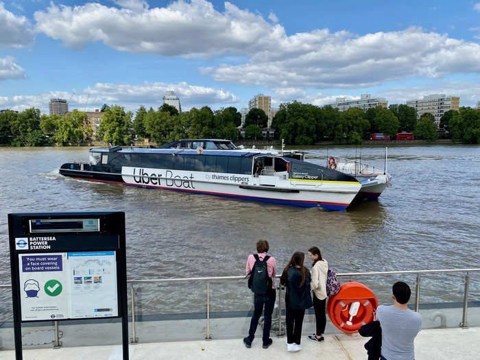 Uber Boat is a river bus service on the River Thames in London, England.