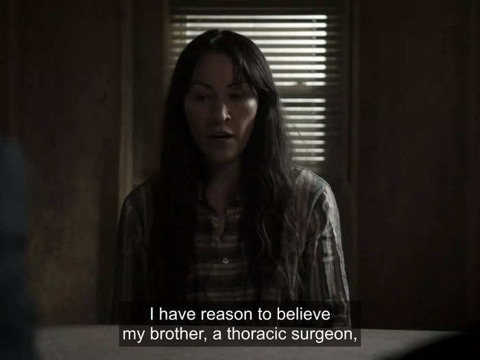 Yumiko says that her brother was a thoracic surgeon before the apocalypse.