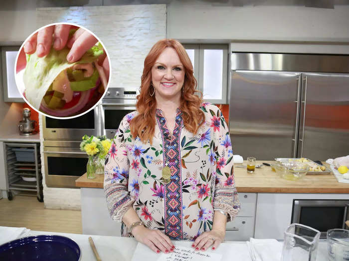 Ree Drummond wraps her "low-carb" burgers in lettuce.