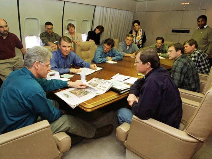 The new planes featured over 4,000 square feet of space, which President Bill Clinton often used to hold meetings.