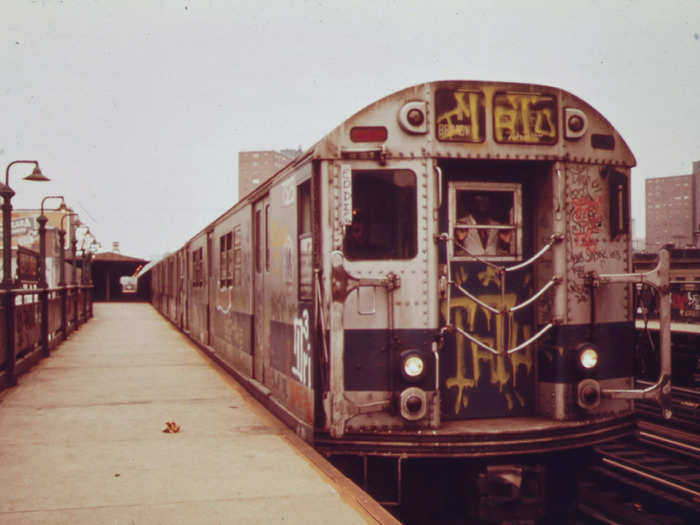 By the 1970s, graffiti artists had "turned the city subway system into the world