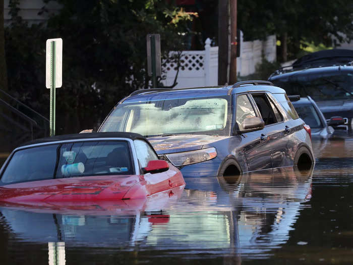 Mamaroneck, New York, north of NYC, also recorded massive flooding, submerging cars and forcing some people to be rescued. The city