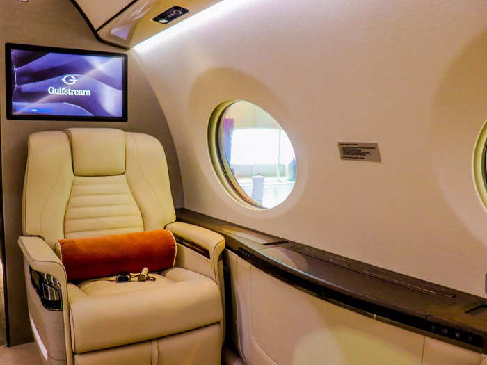 Standard for nearly every private jet, these seats are ideal for takeoff, landing, and lounging during cruise flight. This section is also where the principal passenger typically sits.