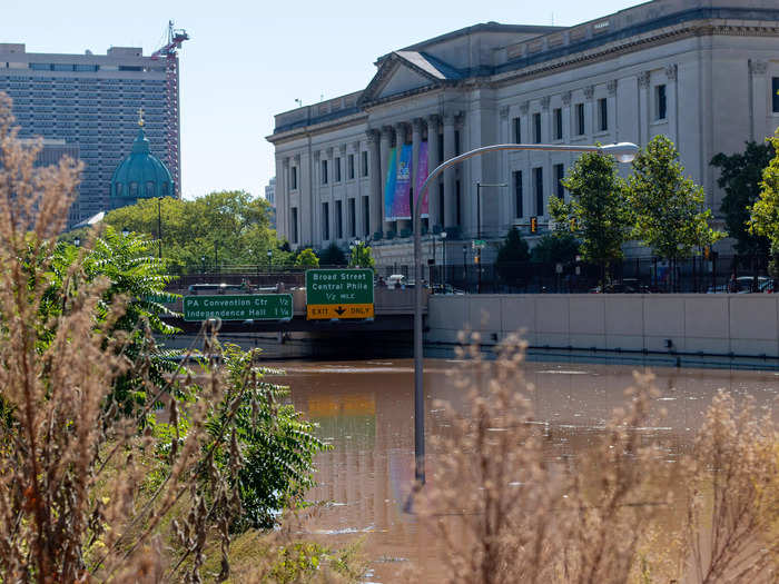 Flooding was worse closer to the Schuylkill River.