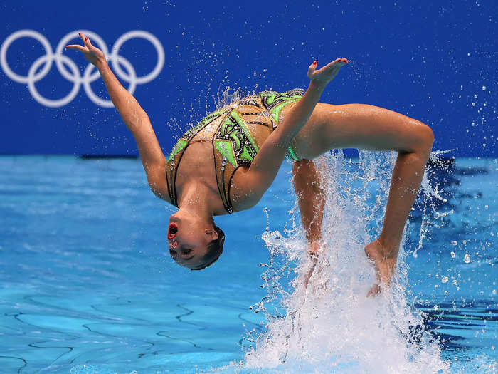 8/4: Team France competes in the artistic swimming duet free routine final at the Tokyo Olympics.