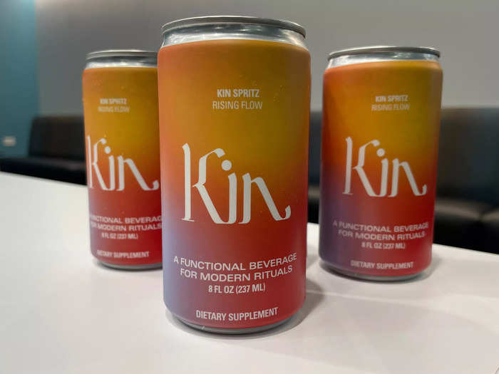 Kin is an adaptogen-infused seltzer drink. Adaptogens are a class of herbal ingredients that claim to help your body adapt to stress, Vox reported.