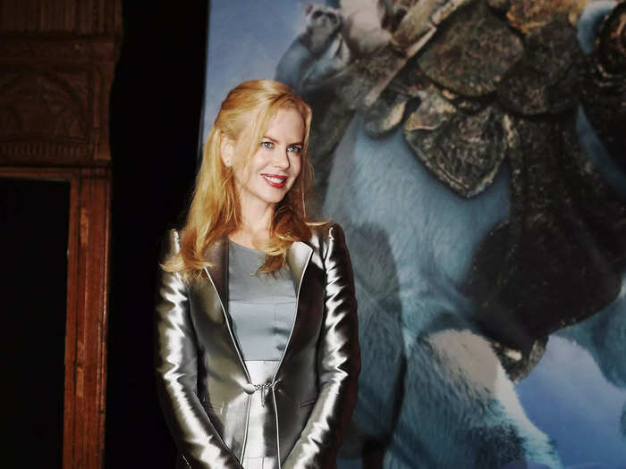 She returned to the metallics in December 2007 with this shiny silver suit.