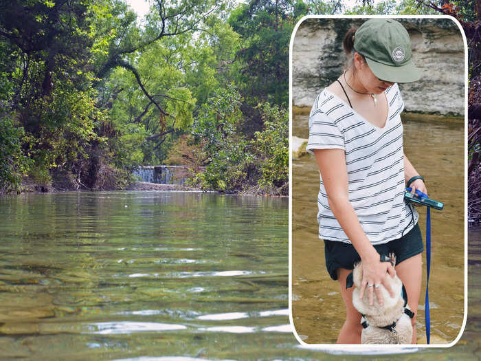 Oftentimes, hikes in Austin lead to swimming holes shaded by trees.