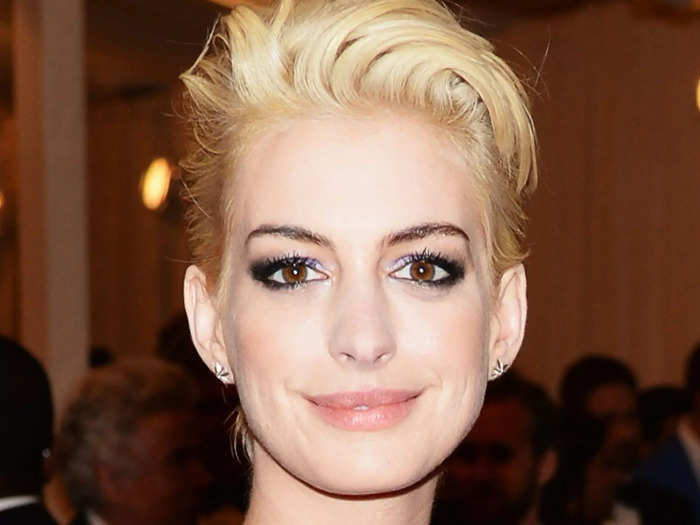 Anne Hathaway went blonde in 2013.