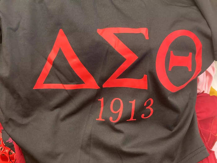 ... a crop top from Delta Sigma Theta ...