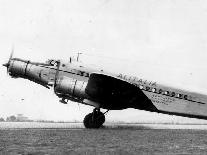 True to its name, Alitalia flew its first with Italian aircraft produced by now-defunct manufacturers in aerospace including Fiat and Savoia-Marchetti.