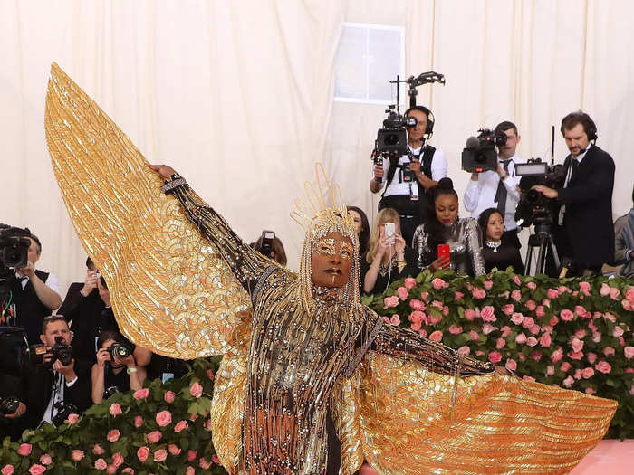 Billy Porter also took the camp theme to the next level when he dressed as an Egyptian Sun God.