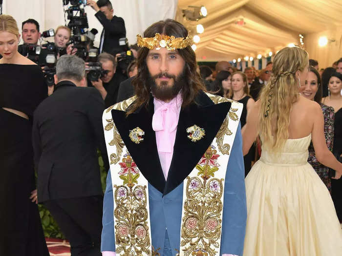 Jared Leto "channeled Jesus" at the Met Gala that year.