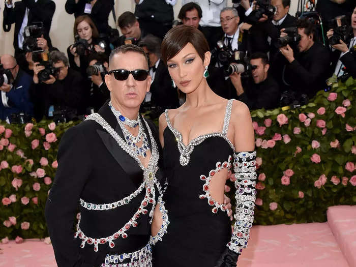 Hadid wore another black dress for her most recent Met Gala in 2019, but this ensemble featured way more bling.