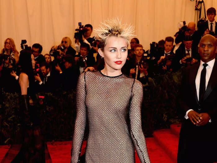 Miley Cyrus took the punk theme seriously for her Met Gala debut in 2013.