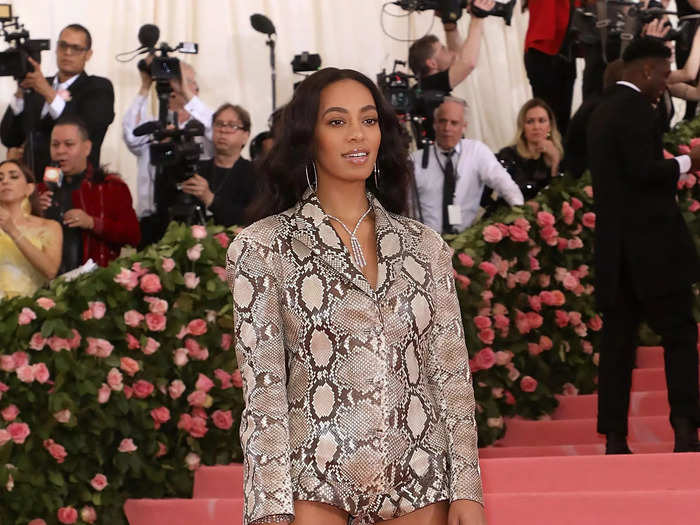 But Solange stuck to one very bold pattern for her most recent Met Gala in 2019.