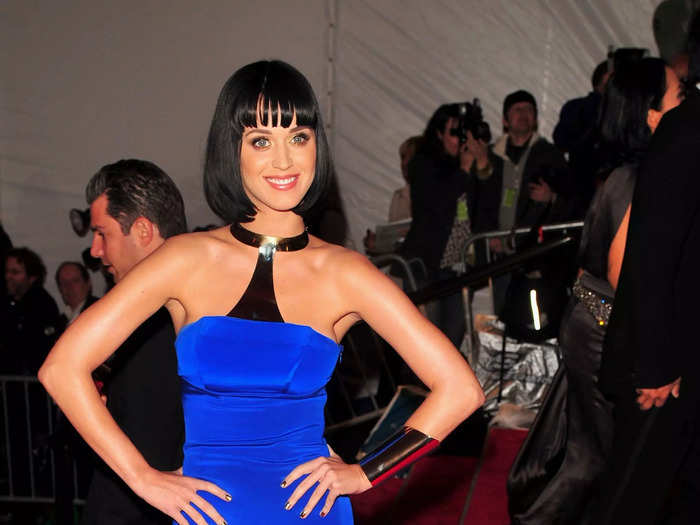 Katy Perry sported a sleek blue dress for her first Met Gala in 2009.