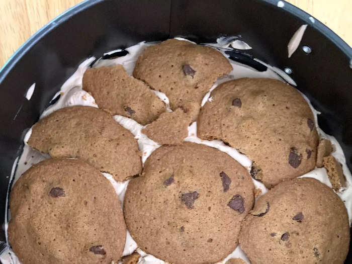 I placed another layer of cookies on top.
