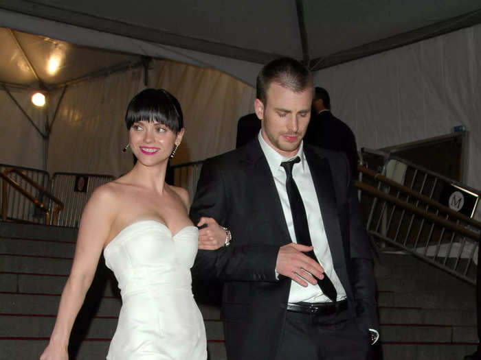 Chris Evans and Christina Ricci attended the Met Gala together in 2007 during their brief romance.