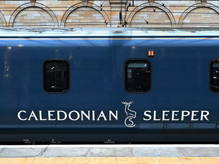 The Caledonian Sleeper at Edinburgh Waverley.