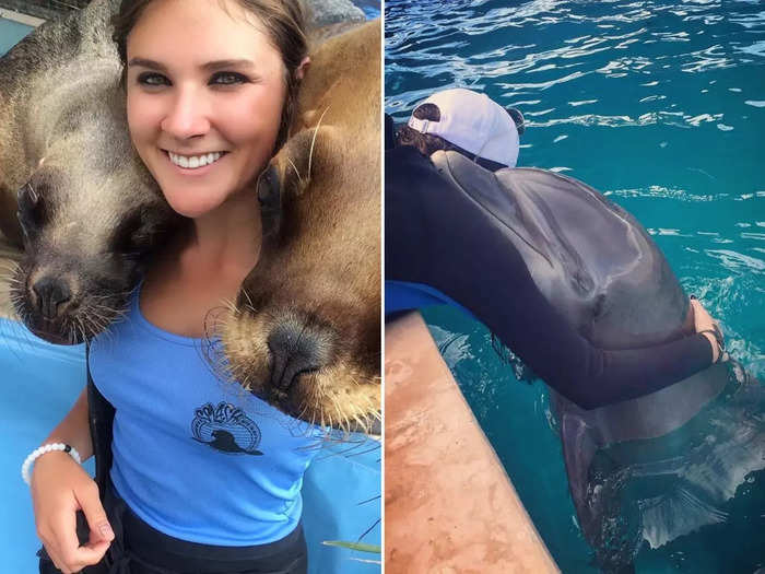 At the beginning of 2020, Cierra traded her job as a dolphin trainer for a role as a flight attendant.