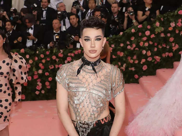 On the same red carpet, influencer James Charles wore a divisive Alexander Wang outfit.