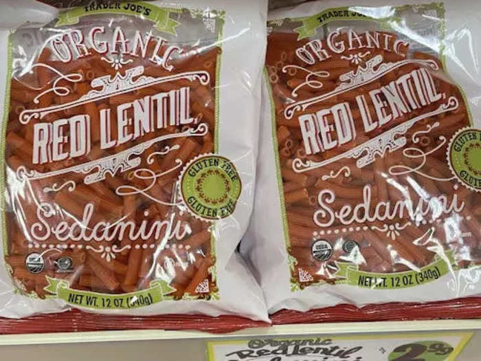 The red-lentil pasta from Trader Joe