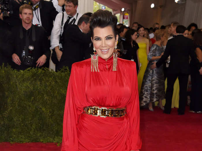 Kris Jenner opted for a statement-making red gown when she attended her first Met Gala in 2015.