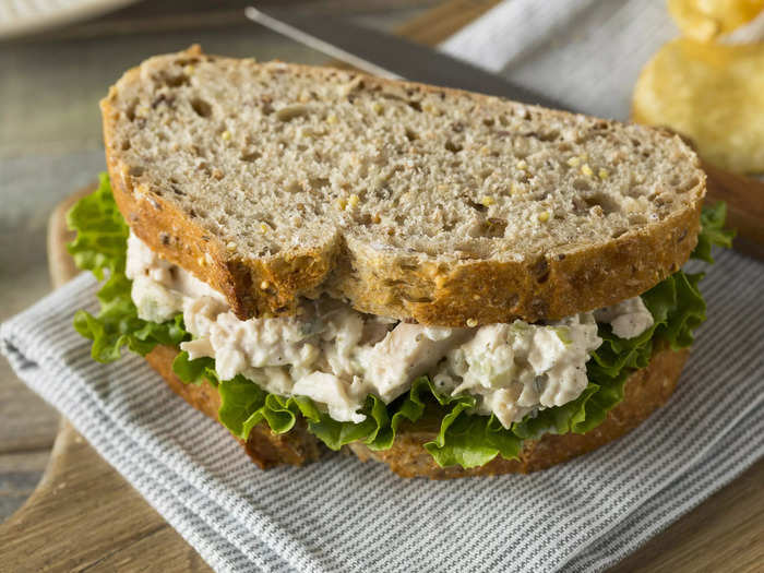 You can also turn leftover slow-cooker chicken into a chicken salad for sandwiches.