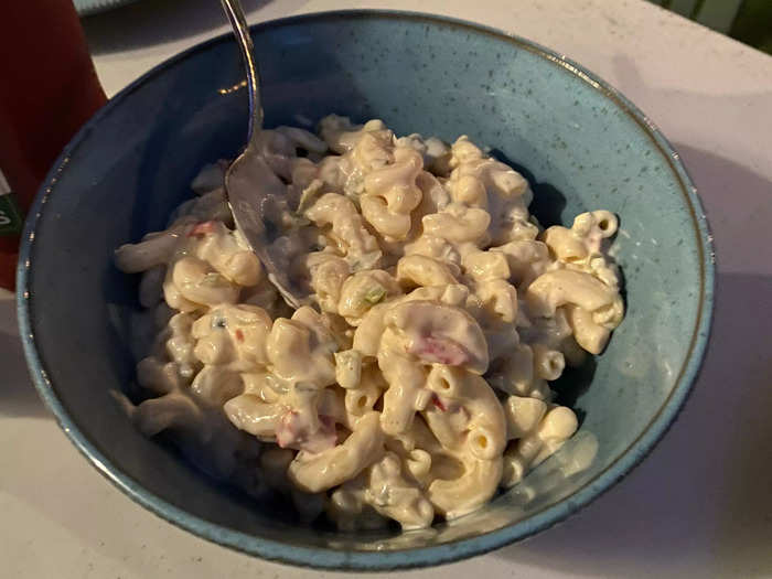 This macaroni salad was definitely taunting me.