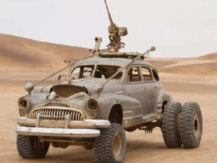 Straddling an extended rear differential and double rear wheels, this Buick served as personal guard for the The Gigahorse and Immortan Joe with a slew-ring turret and anti-aircraft gun.