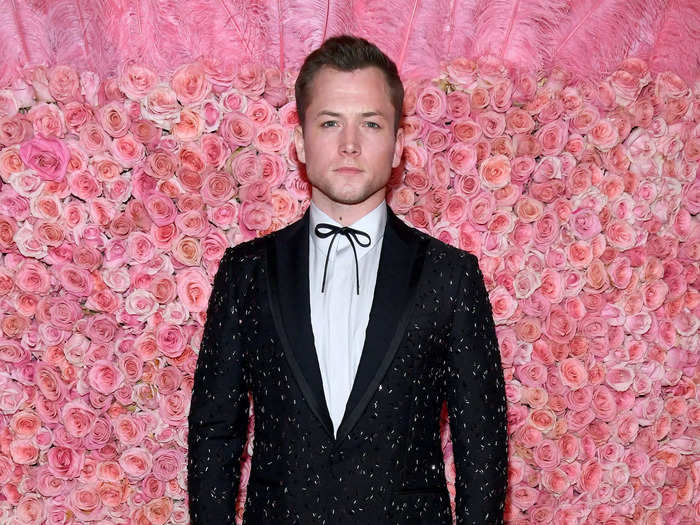 Taron Egerton played it safe with his tuxedo outfit for the camp-themed Met Gala.