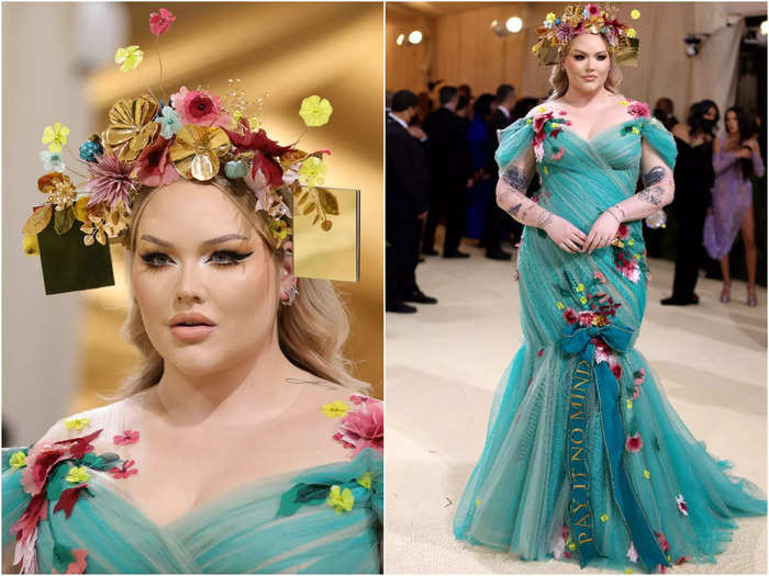 Nikkie de Jager, better known as NikkieTutorials, wore a look inspired by LGBTQ+ activist Marsha P. Johnson.