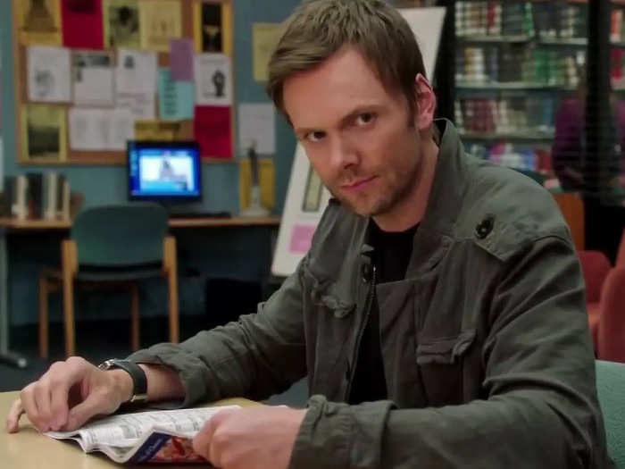 Joel McHale starred as Jeff Winger, the sarcastic ringleader of the Greendale Community College study group.