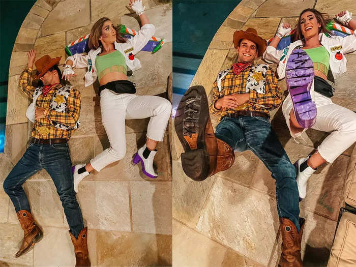 Any couple could have fun as Woody and Buzz Lightyear on Halloween.