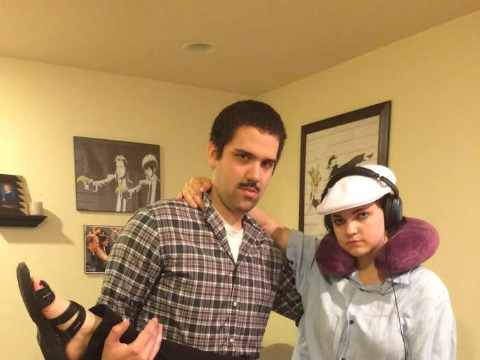 Air Marshall John and Megan from "Bridesmaids" offer a funny and low-lift Halloween costume idea.